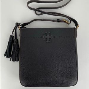 Tory Burch black leather cross body bag
